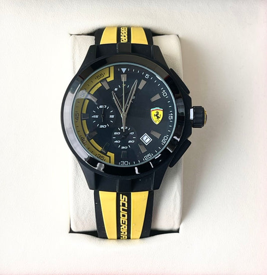 FERARI DESIGNER SILICON STRAP WATCH