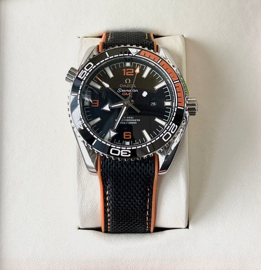 OMEG AUTOMATIC PREMIUM SILICON STRAP WATCH