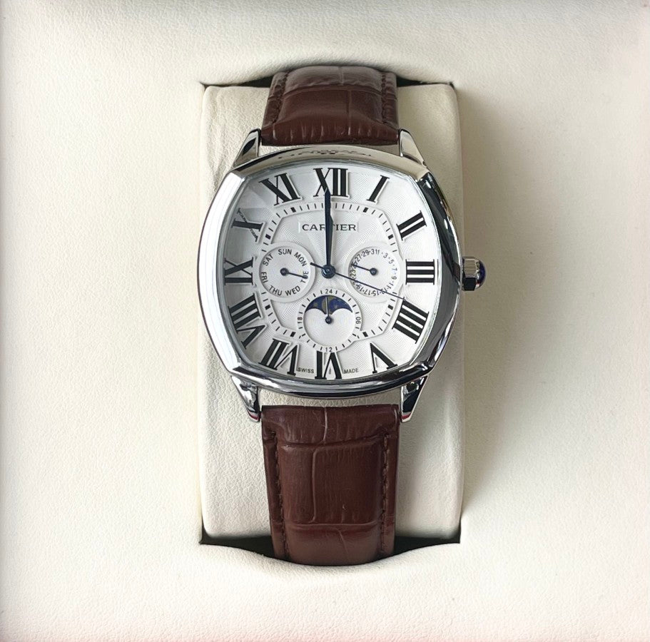 CARTIR QUARTZ LEATHER WATCH