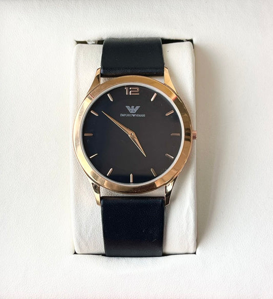 ARMNI LEATHER STRAP WATCH