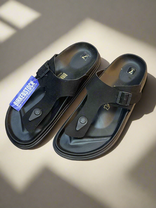 BRKN BLACK SOLE LEATHER SLIPPER