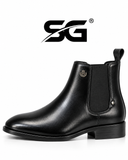 SG Men’s Black Leather Chelsea Ankle Boots
