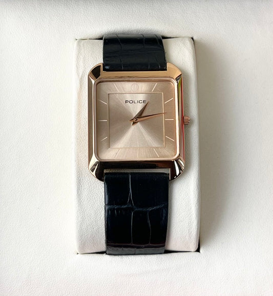 POLC SQUARE LEATHER WATCH