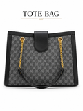 GUC LOGO PRINT WITH CHAIN STRAPS  TOTE LADIES BAG