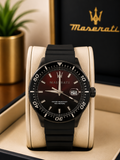 Maserati Black Silicon Strap Watch – Black Dial silicon strap original  watch
