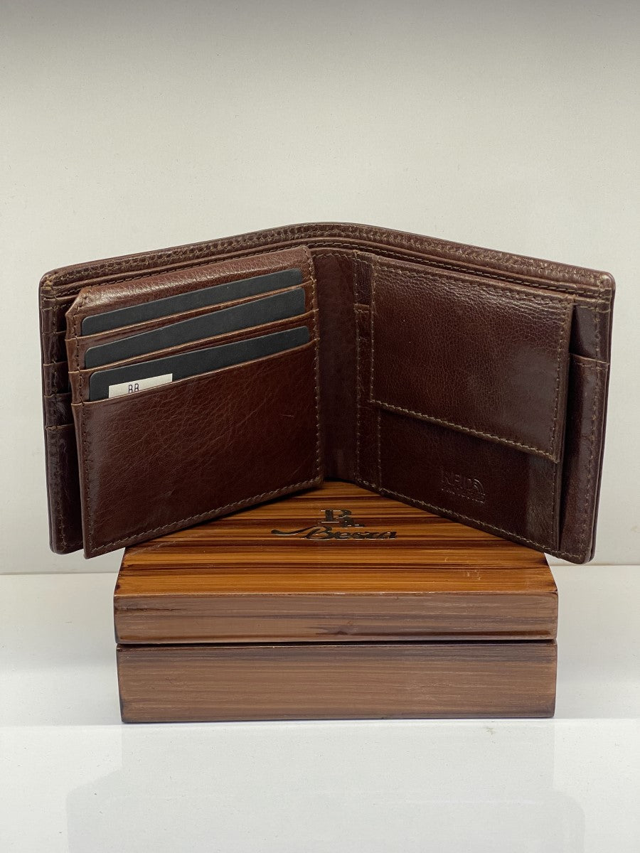 BERSA PREMIUM LEATHER  BI FOLD MENS  WALLET