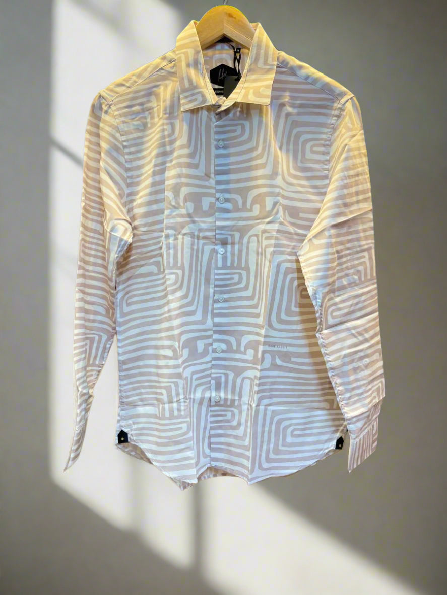 R/R PEACH  PRINTED SHIRT