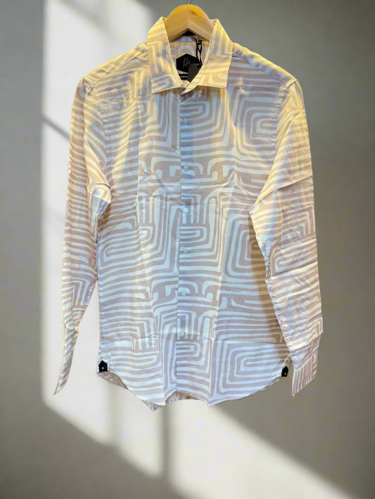 R/R PEACH  PRINTED SHIRT