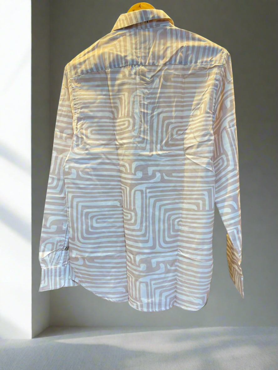 R/R PEACH  PRINTED SHIRT