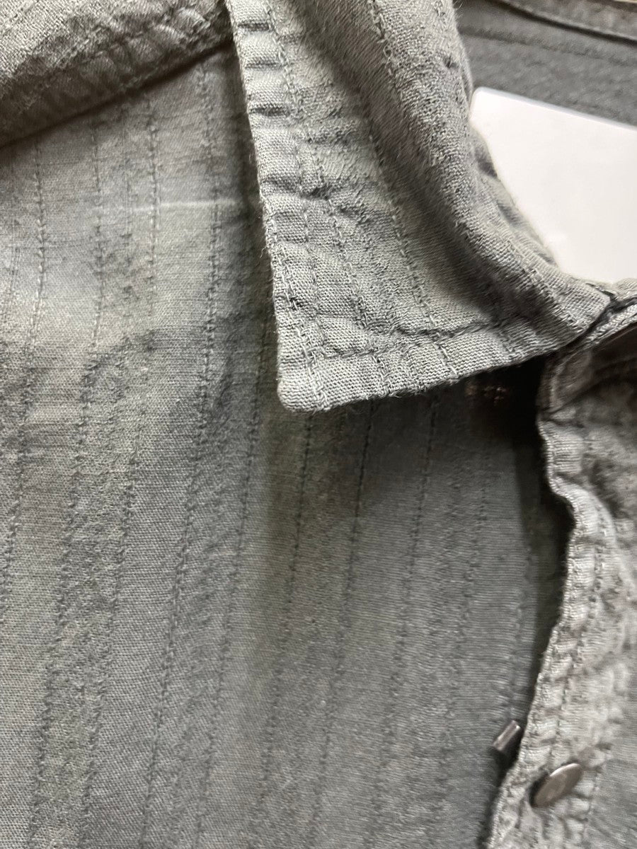 A-X DENIM DOUBLE POCKET BACK PRINTED SHIRT