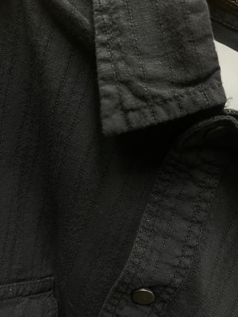 A-X DENIM DOUBLE POCKET BACK PRINTED SHIRT
