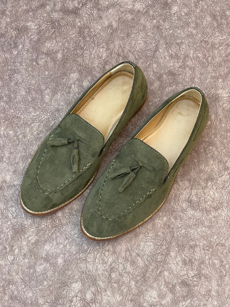 HAND MADE SHEET SOLE TESSEL LOAFERS