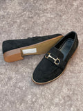 HAND MADE SHEET SOLE FRONT BUCKLE LOAFERS