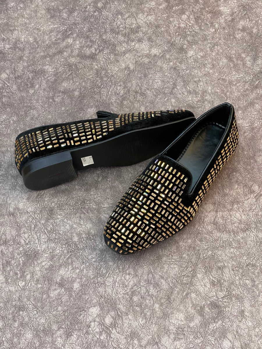 HAND MADE STONE PARTY WEAR LOAFERS