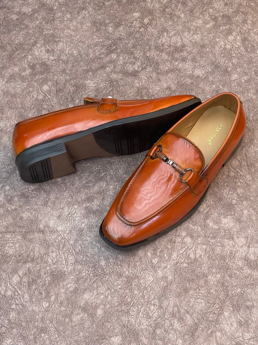 SAN BLUE FRONT BUCKLE LOAFERS