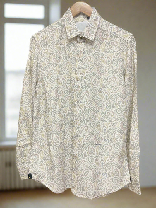 R/R WHITE PRINTED SHIRT