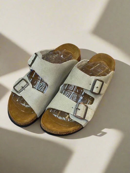 BRKN STRIPES LEATHER SLIPPER