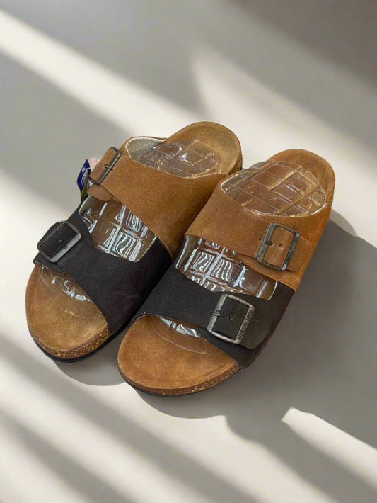 BRKN MULTI COLUR ARIZONA LEATHER SLIPPER