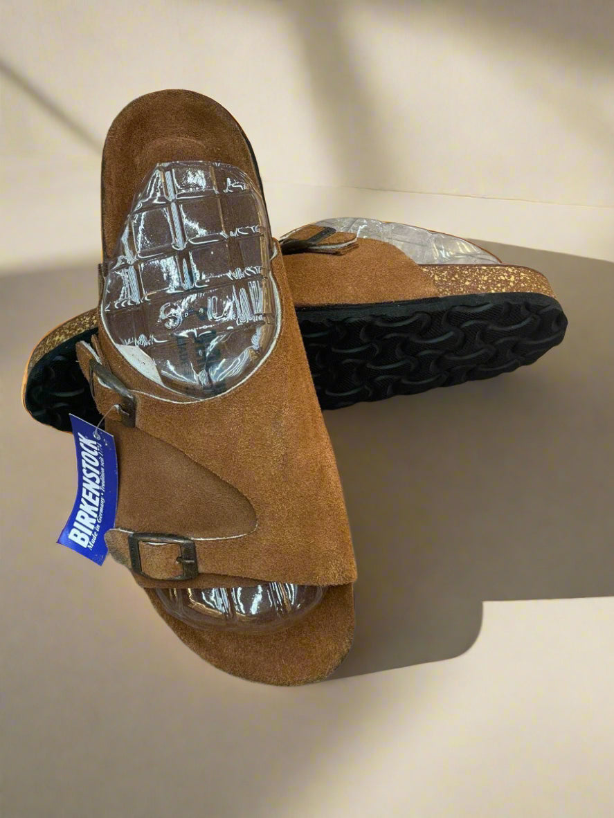 BRKN CLOSE LEATHER SLIPPER