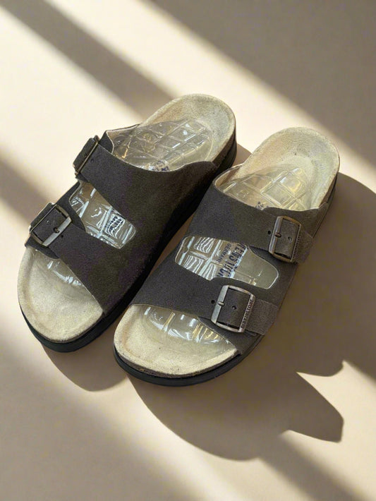 BRKN HIGH SOLE LEATHER SLIPPER