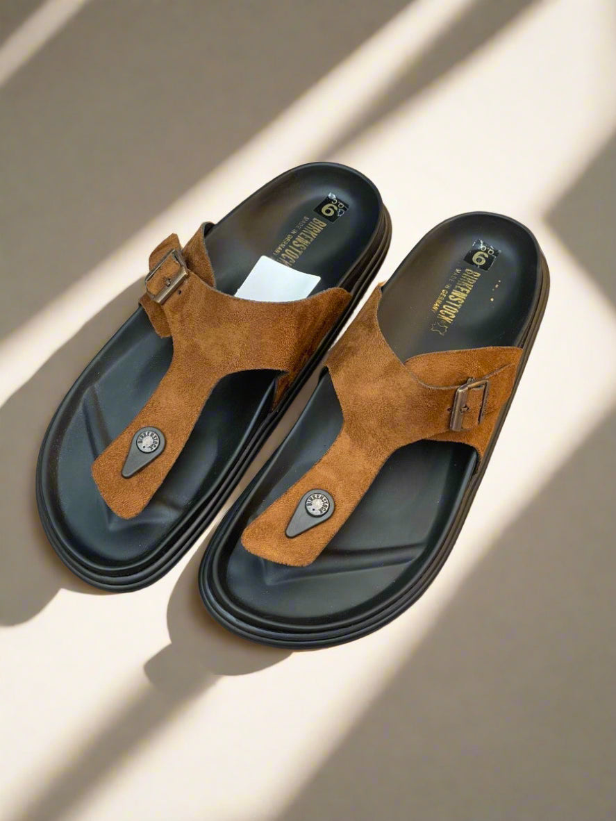 BRKN BLACK SOLE LEATHER SLIPPER