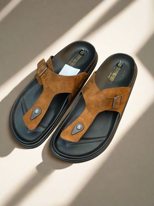 BRKN BLACK SOLE LEATHER SLIPPER