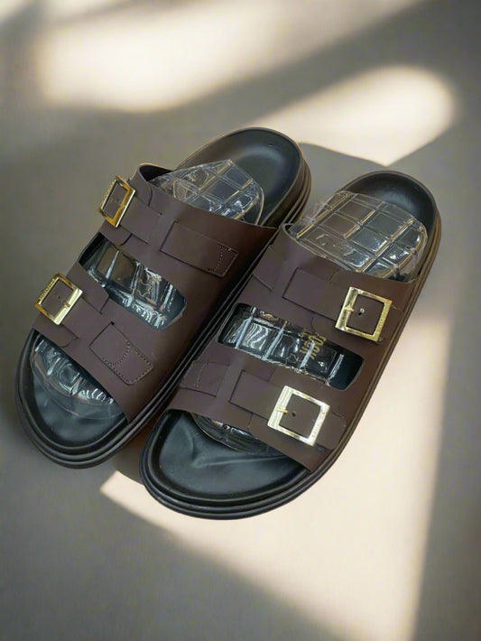 BRKN BLACK SOLE LEATHER SLIPPER