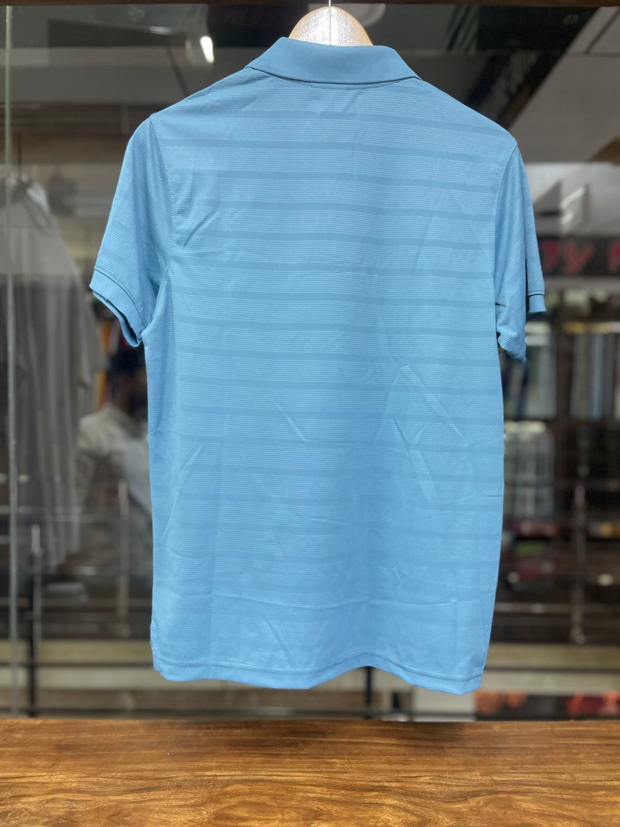 U/A SELF DESG STRIPES POLO DRIFIT T-SHIRT