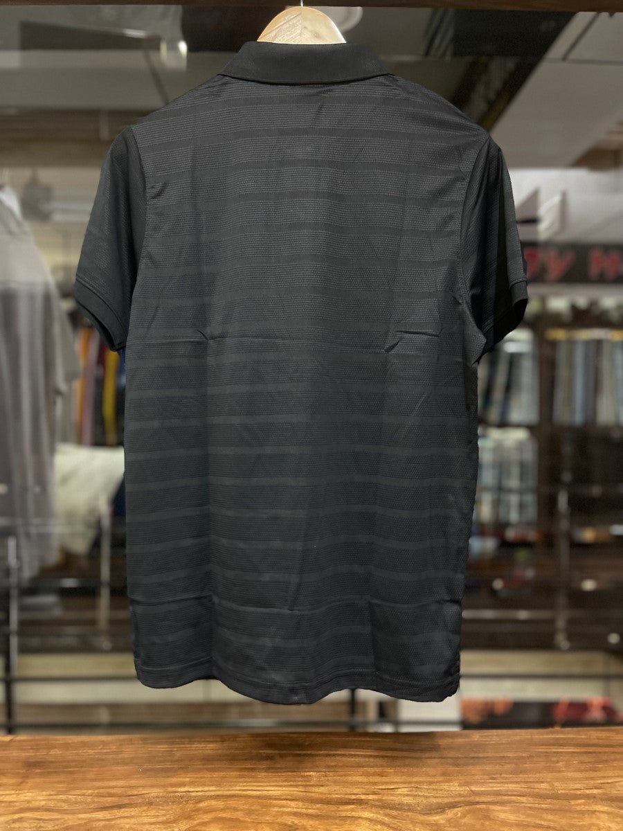 U/A SELF DESG STRIPES POLO DRIFIT T-SHIRT