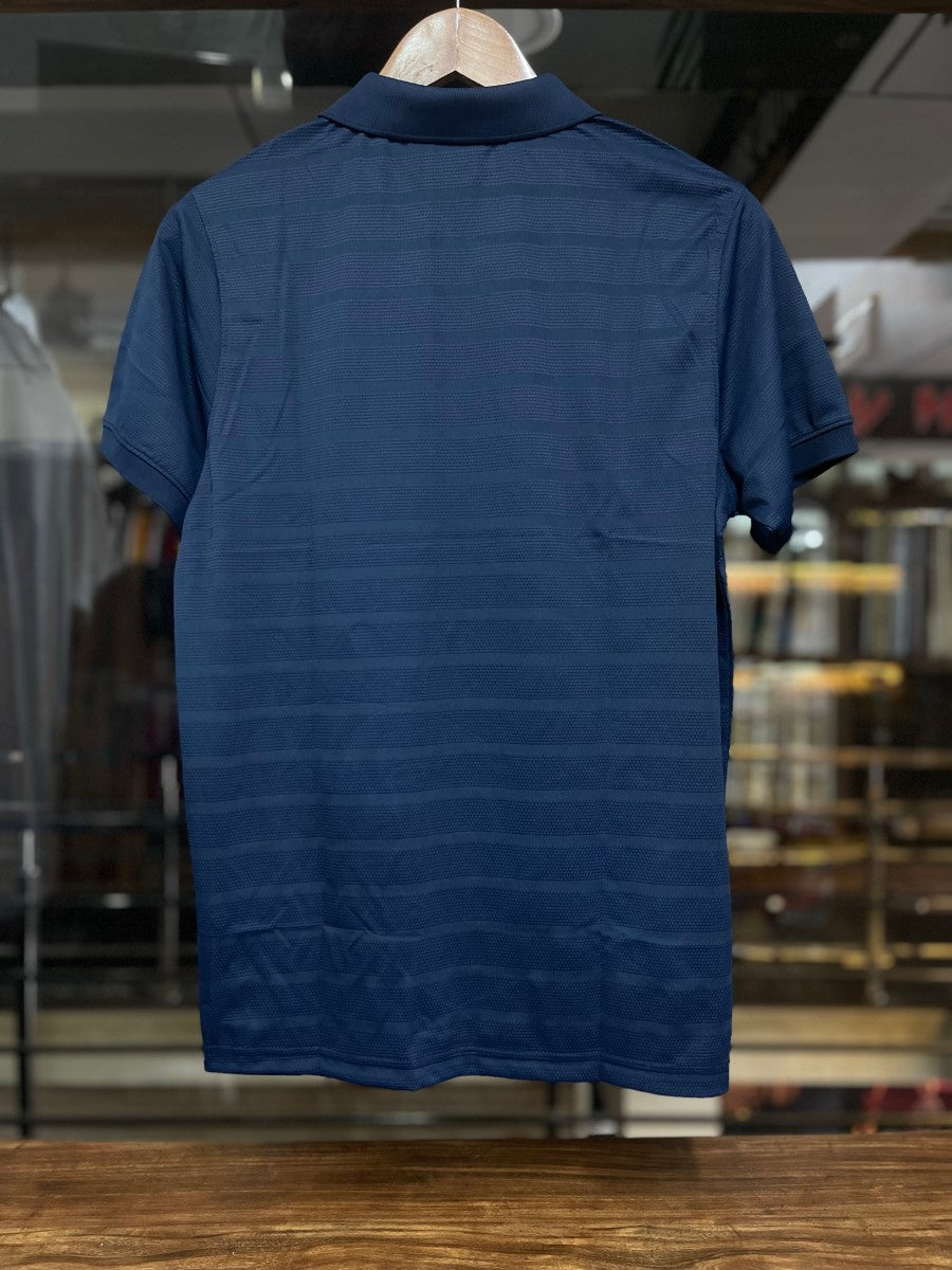 U/A SELF DESG STRIPES POLO DRIFIT T-SHIRT