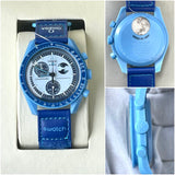 Omega × Swatch MoonSwatch Mission on Earth  Chronograph leather strap Watch