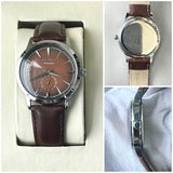 SEIK BROWN DIAL LEATHER STRAP WATCH