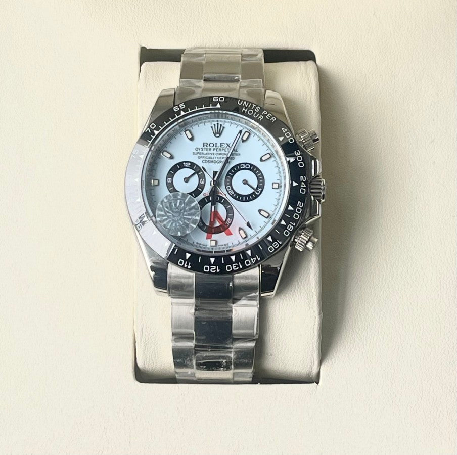 ROLX SKY BLUE DIAL METAL STRAP WATCH