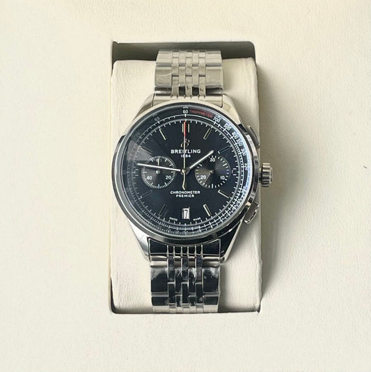 BRETLING QUARTZ METAL STRAP WATCH