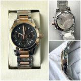 LONGNS DUAL TONE METAL STRAP WATCH