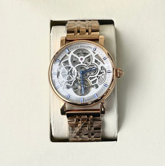 PATEK PHILIP AUTOMATIC STEEL STARP WATCH