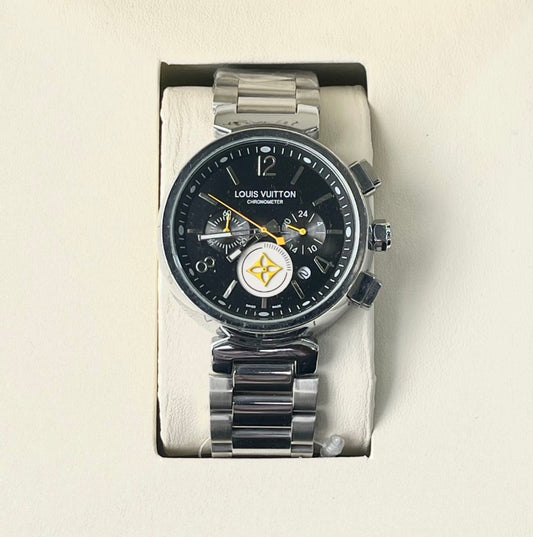 LOUIS VUITN QUARTZ METAL STRAP WATCH
