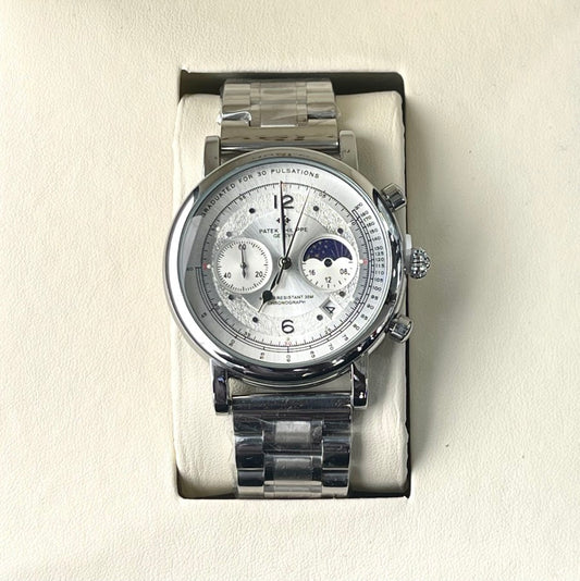 PATEK PHILP QUARTZ METAL STRAP WATCH