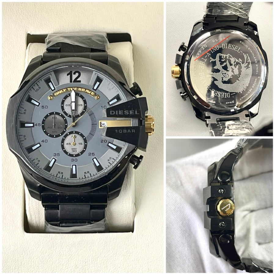 DIESEL BIG DADY METAL STRAP WATCH