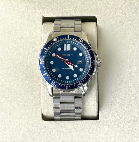 SEIK O QUARTZ METAL STRAP WATCH