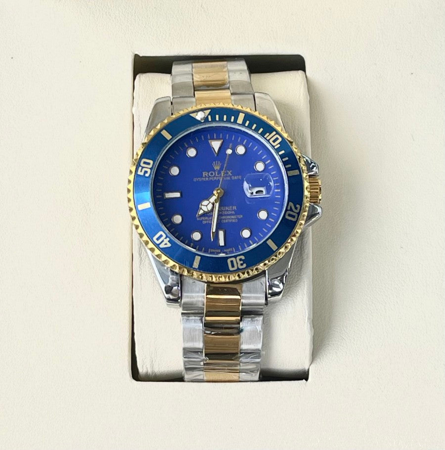 ROLX DUAL TONE METAL WATCH