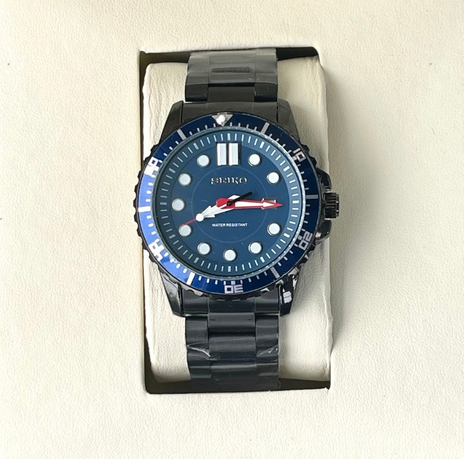 SEIK O QUARTZ METAL STRAP WATCH