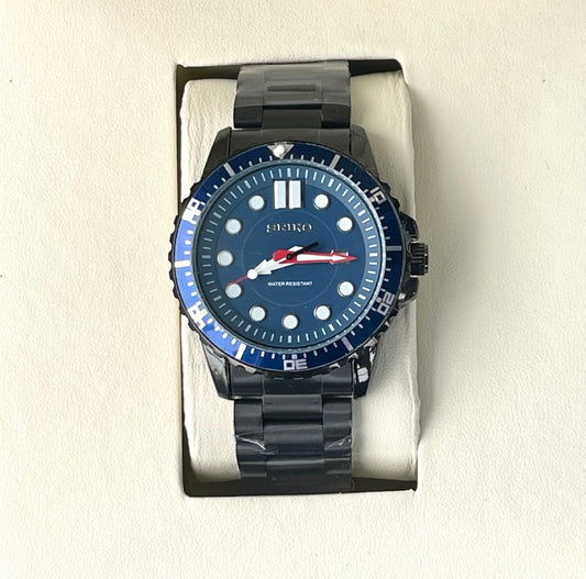 SEIK O QUARTZ METAL STRAP WATCH