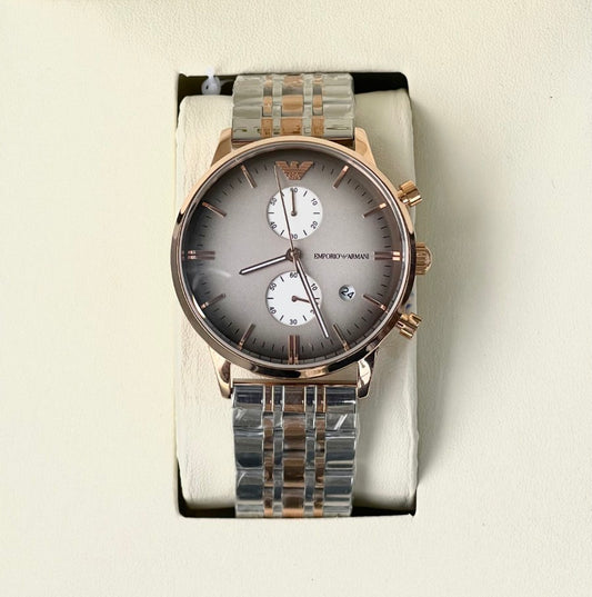 EMP ARMNI CHRONO METAL STRAP WATCH