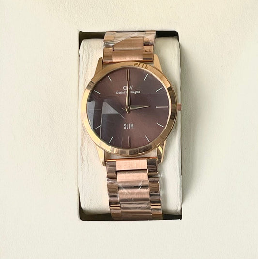 DW BASIC ROSEGOLD METAL STRAP WATCH