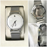 MOVAD BASIC STAINLESS STEEL MESH METAL STRAP WATCH