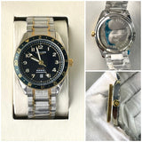 LONGNS DUAL TONE METAL STRAP WATCH