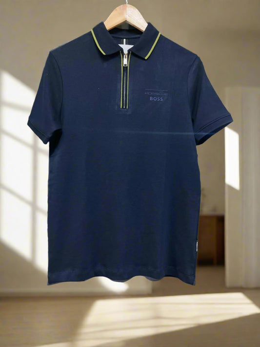 BSS PORCHE EDT ZIP POLO T-SHIRT