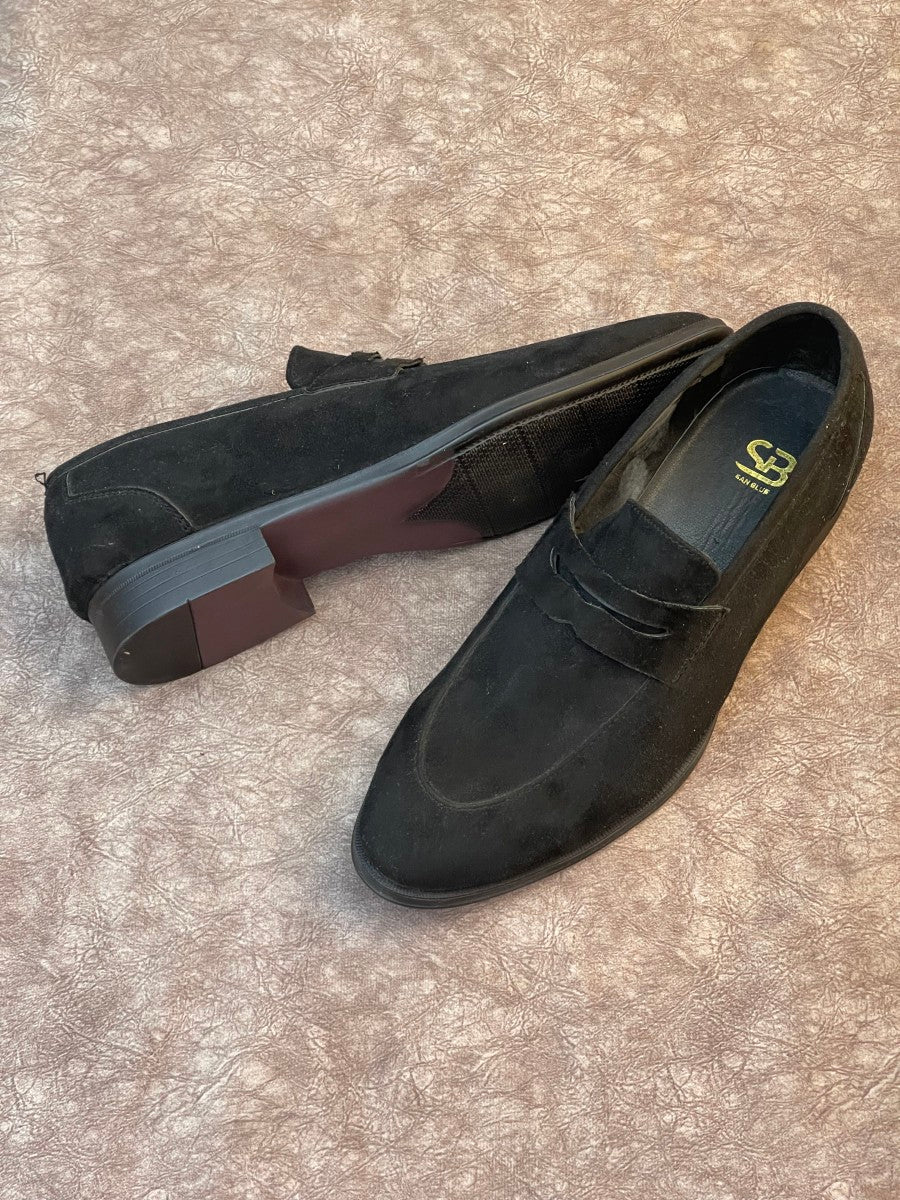 SAN BLUE SUEDE LOAFERS