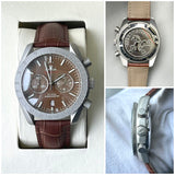 OMEG QUARTZ PREMIUM LEATHER STRAP WATCH